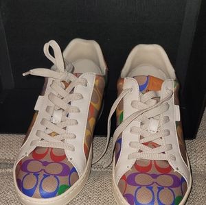 Tan Multi COACH Sneakers sz 9